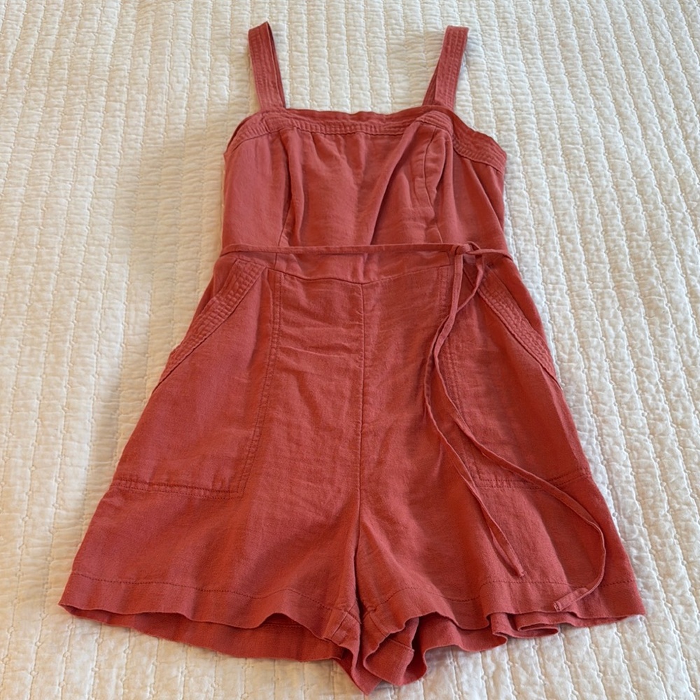 Old Navy Coral Romper with Sleeveless Design